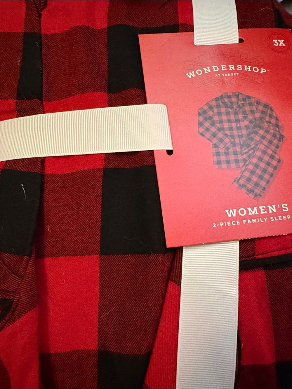 NWT Women’s Christmas Pajama Set Target Wondershop Plaid Sz 3X Match Family T5